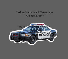 Police Car Sticker Waterproof Decal Officer Cop Law Justice Tv Gift New