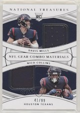 2021 Panini National Treasures 41/99 Davis Mills Nico Collins #RG-DN s3g