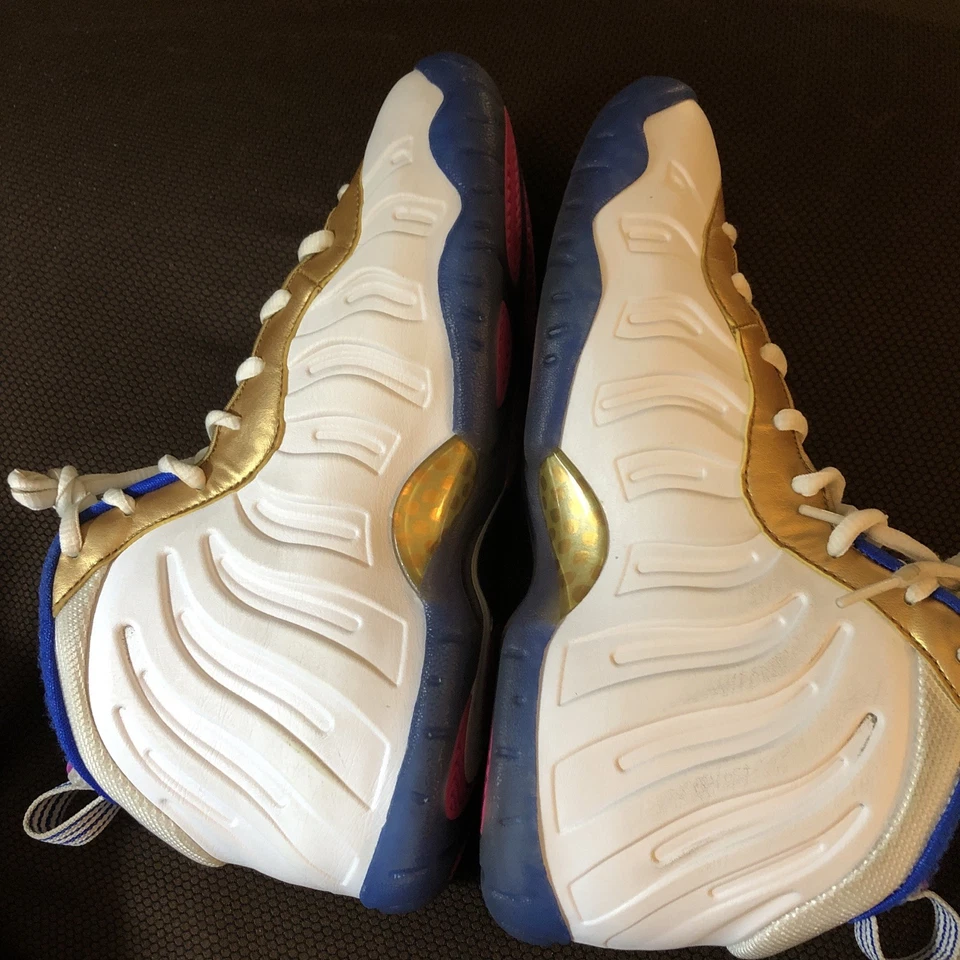 Zapatillas Nike Little Posite One GS Blanco Fucsia Explosión Talla 6 Y 644791-103 Foto 2 de 4