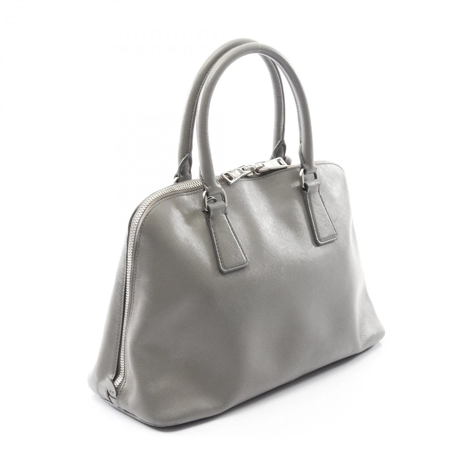 Bolso de Hombro Bandolera 2 Vías PRADA BL0837 Cuero Saffiano Gris Usado Mujeres Foto 2 de 4