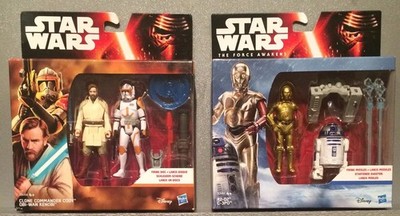 2015 Star Wars Clone Commander Cody & Obi Wan Kenobi & R2D2 & C-3PO SEALED 
