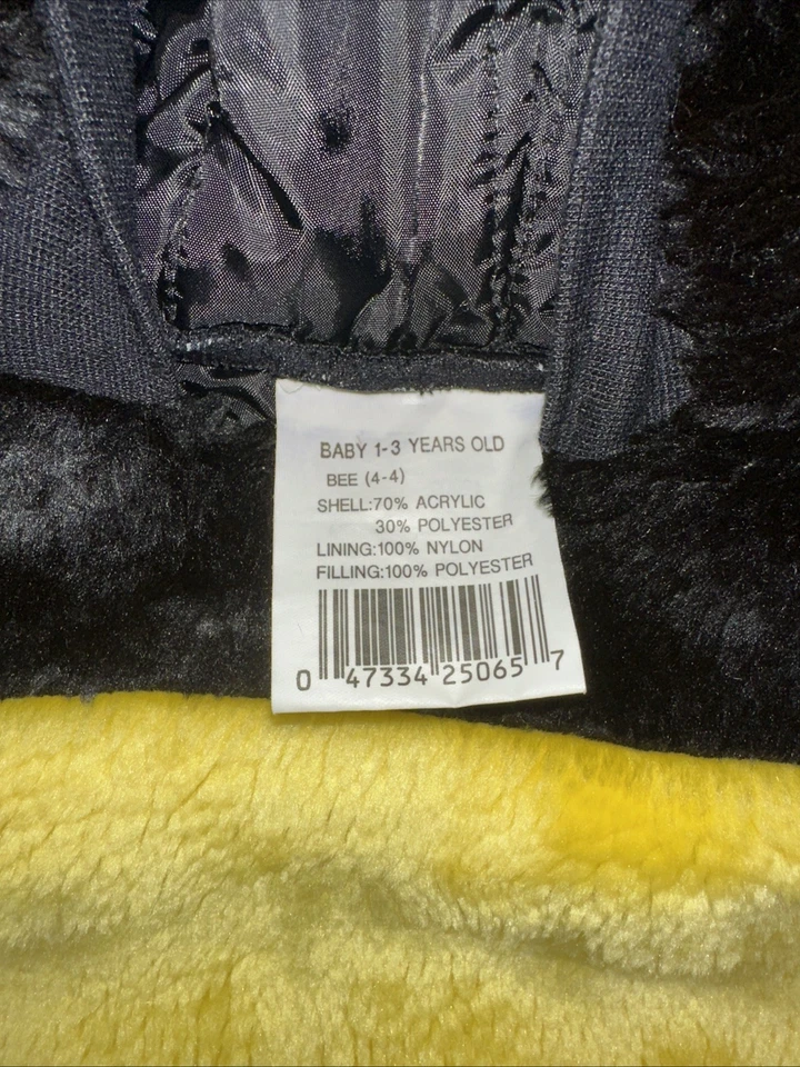 Fantasia de abelha bolha infantil vintage Y2K vestido de Halloween tamanho 1-3 anos despojado - Imagem 4 de 4