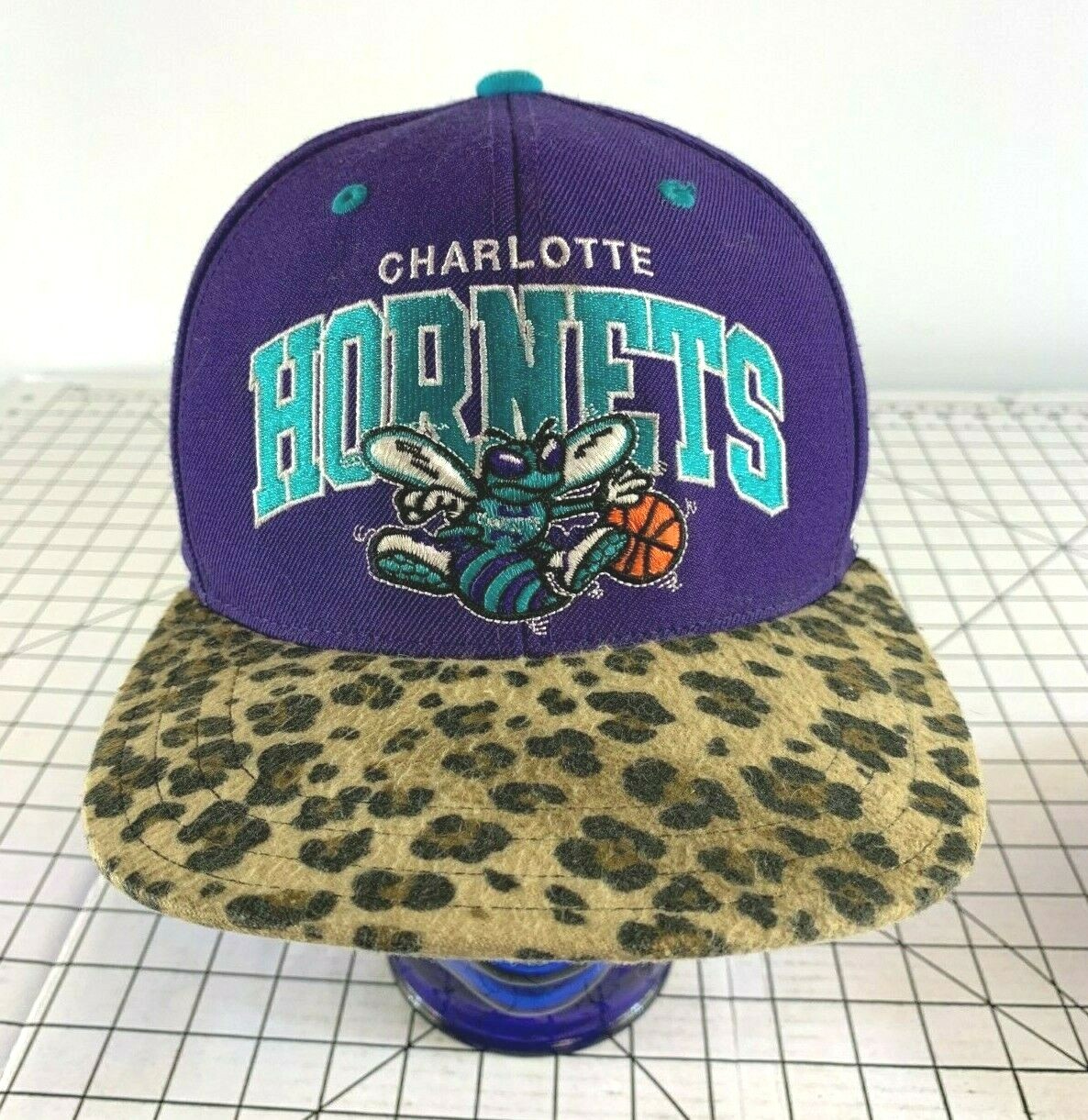 Vintage Charlotte Hornets Nba Basketball Snapback Hat Gem 