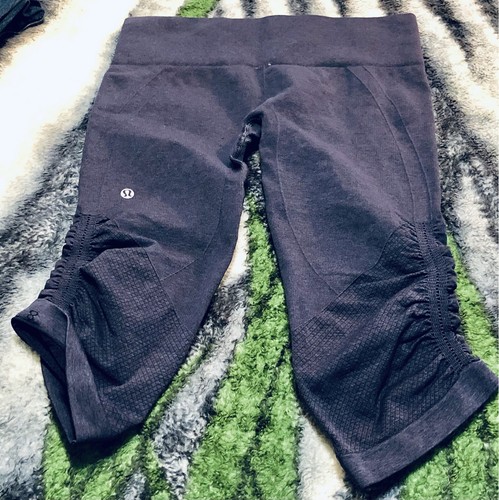 leggings ruched leg purple size 