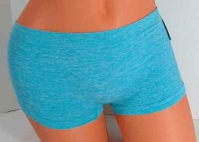 Women's Free Press Teal Ceramic Heather Boyshort Panty  Size S NWT