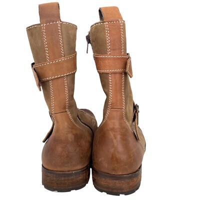 Steve Madden Volcanoo Brown Leather Buckle Strap Biker Safari Boots Mens Size 13 m_6363c045253a8c7abf8b0add.jpeg main image 4