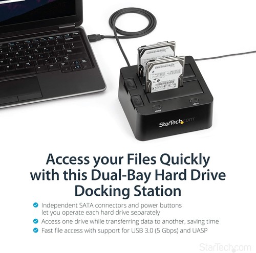High-Performance 2-Bay SATA Docking Station for Quick Data Access and Transfer - Picture 5 of 10