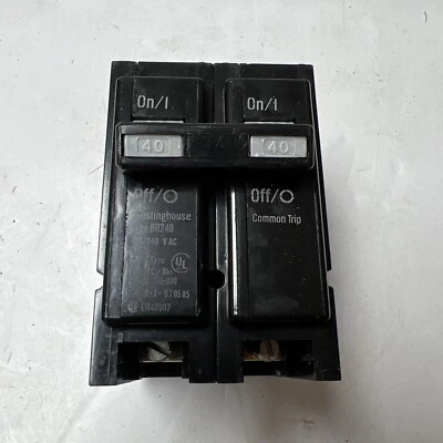 WESTINGHOUSE 40 AMP 2 POLE CIRCUT BREAKER BR240 120/240V