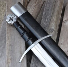 Hand Forged Knight Templar High Carbon Steel Medieval Sword Battle Ready Sword