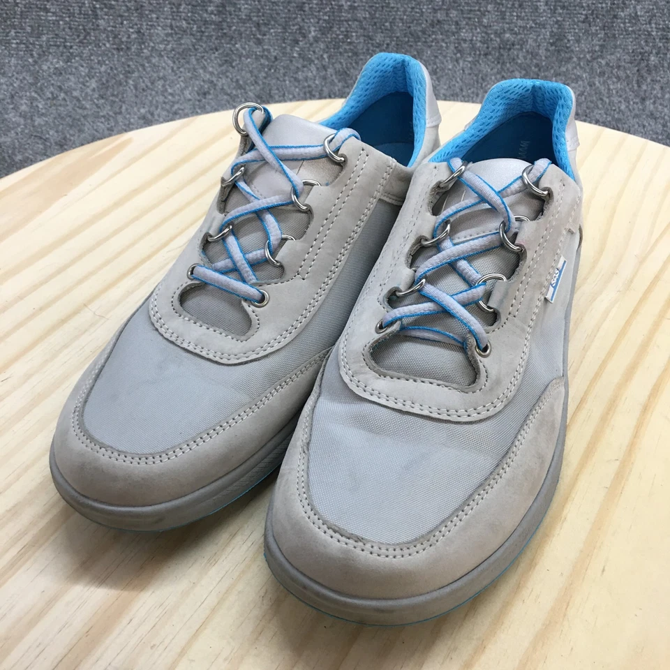 Zapatos SAS para mujer 8,5 M deportivos de lujo bajos zapatillas de cuero azul gris con cordones Foto 4 de 4