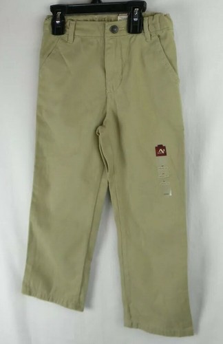 Arizona Khaki Flat Front Twill Adjustable Waist Cotton Pants Boy's/ Kid's Sz 5Y - Picture 11 of 12