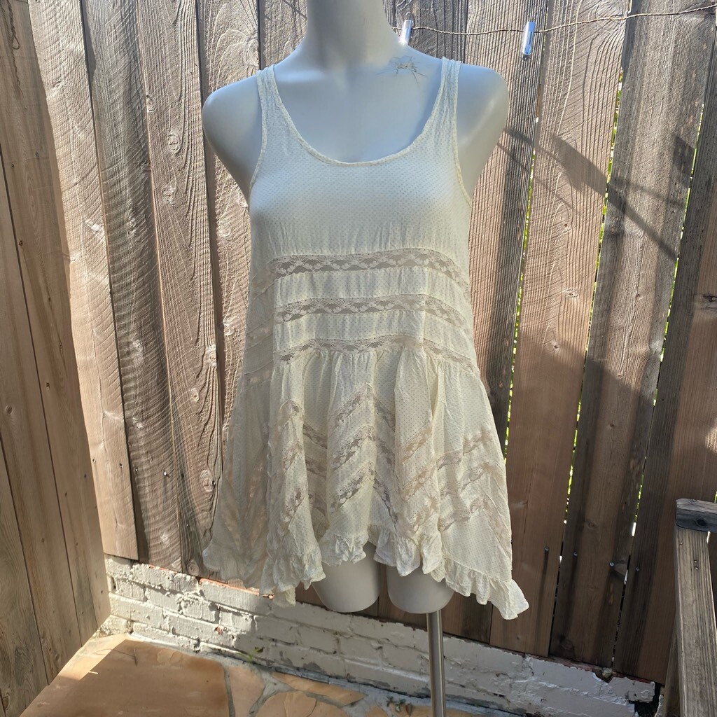 フリーピープル トップス タンクトップ F881M612 Free People Voile Trapeze Slip White Combo SM ( Free People Voile Trapeze White Combo F881M612 - Free