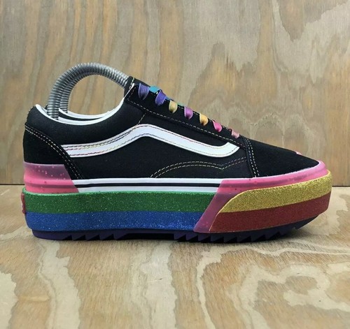 rainbow vans platform shoes