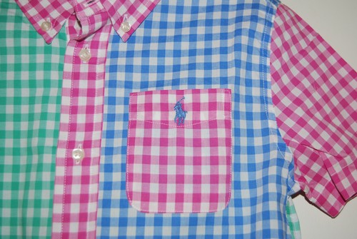NWT Polo Ralph Lauren Little Boys Multicolored Check SS Woven Button Shirt sz 7 - Picture 4 of 12