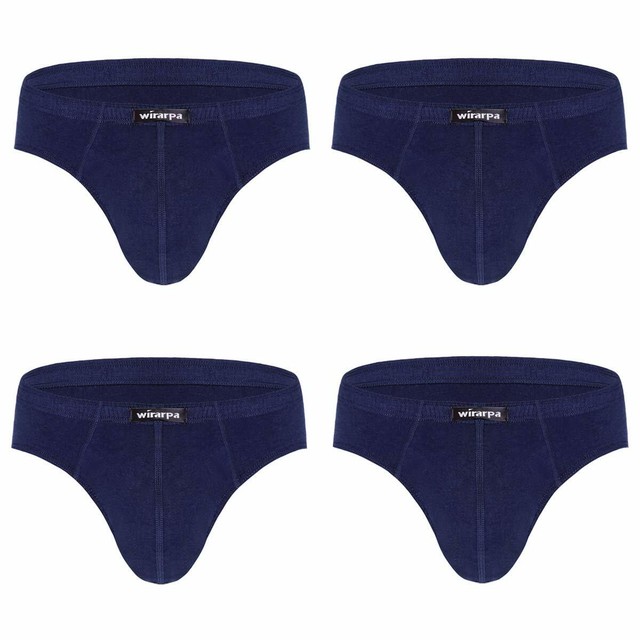 wirarpa Men's 100 Cotton Briefs Underwear No Fly Covered Waistband