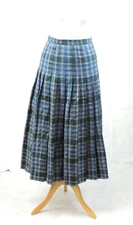Kinloch Anderson 100% Wool Tartan Tweed Pleated Skirt Size 14 uk CR009 LL 17 