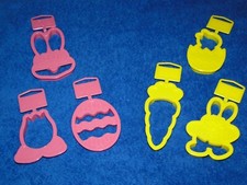 New Wilton 3-4" Plastic Easter Cookie Cutter 6 piece set