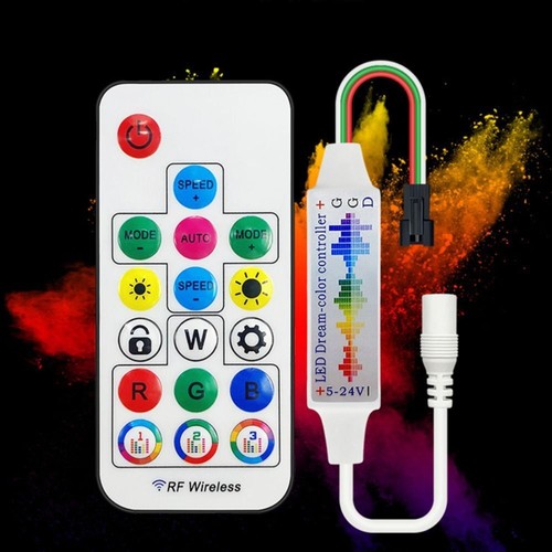 3Pin RGB Led Strip Light Mini RF Remote Controller for WS2812B WS2811 5050 - Picture 5 of 11