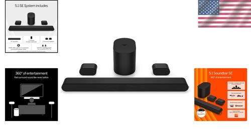 Soundbar 5.1 con subwoofer wireless compatto - configurazione audio Dolby Atmos senza soluzione di continuità - Foto 2 di 21