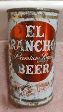1950s EL RANCHO PREMIUM, flat top beer can, Grace Bros, Santa Rosa, California