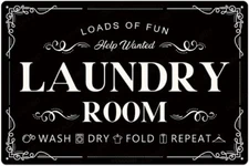 Laundry Room Tin Signs Loads of Fun Retro Laundry Tin Metal Signs Decor Laundry