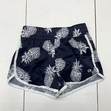 Gap Fit Kids Dark Blue Pineapple Print Athletic Shorts size Medium