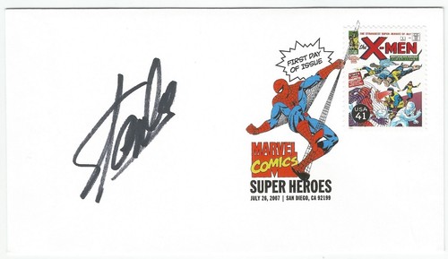 Stan Lee Firmado 2007 SDCC X-Men #1 USPS FDI Primer Día Edición Marvel Super Heroes