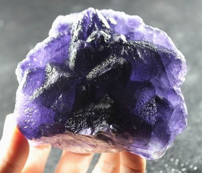 460g New Purple Octahedron Fluorite Yiwu Zhejiang China CM592449