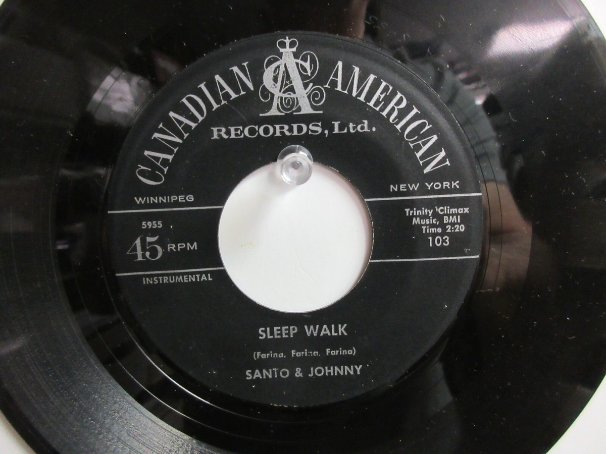 SANTO & JOHNNY ' HIT 45 + PICTURE [ SLEEP WALK ] 1959 ! | eBay