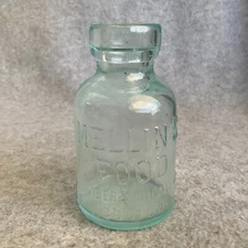 Antique MELLIN'S FOOD- DOLIBER-GOODALE CO. BOSTON- FREE SAMPLE 3-3/4" TALL