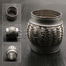 76 x 100mm New Stainless Exhaust Flex Tube Joint Flexi Repair Flexi Pipe 3" x 4"