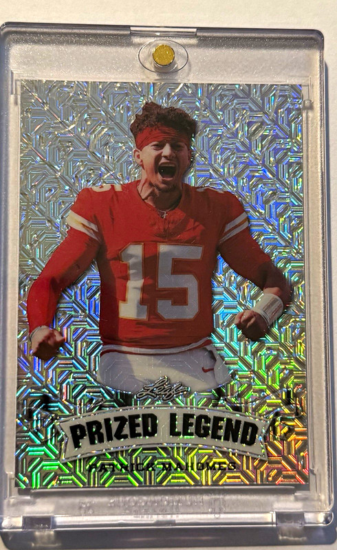 2025 Leaf Prized Legend Patrick Mahomes PL-03 Kansas City Chiefs 9/10
