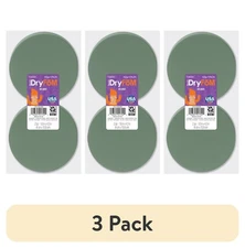 (3 pack) FloraCraft Floral Desert DryFōM 2 Piece Disc 1.6 inch x 4.3 inch Green