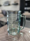 Vintage Coca-Cola Glass Mug Embossed Coke Logo Clear Heavy Glass Soda/Beer Mug