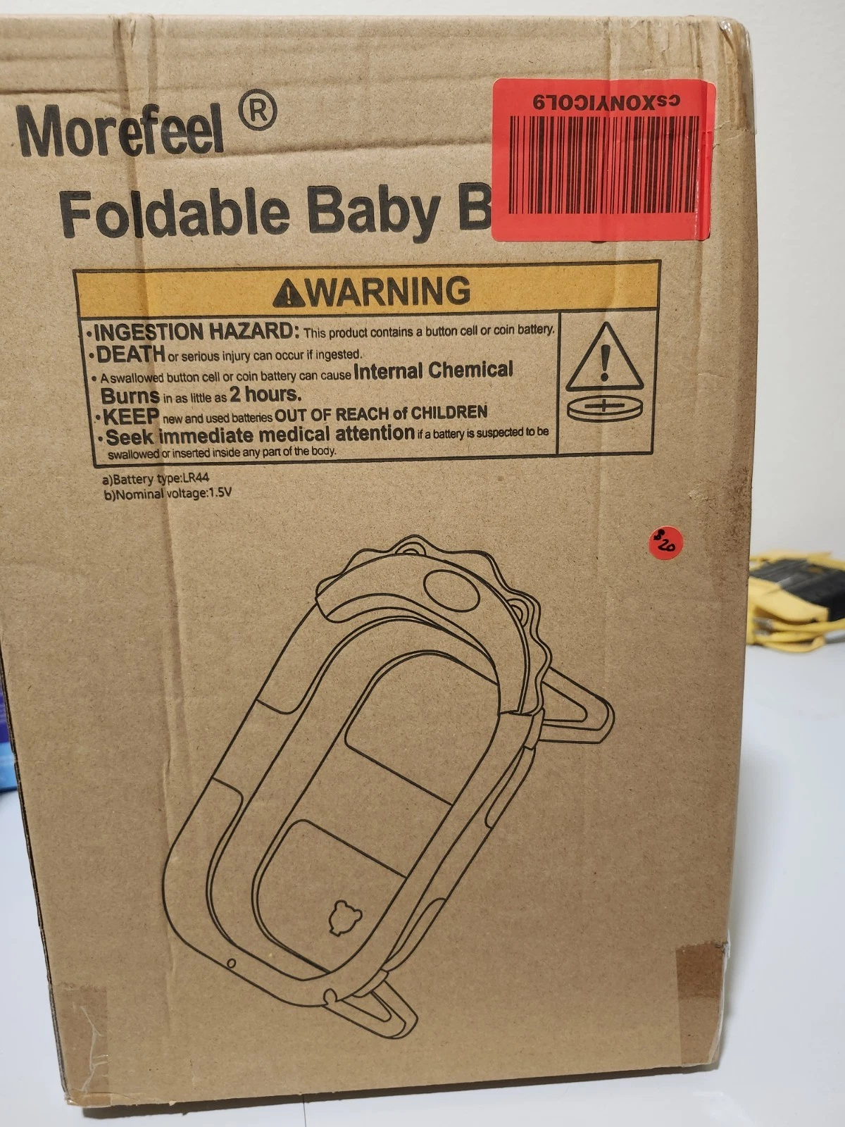 MoreFeel Collapsible Baby Bathtub Thermometer Bath Net Foldable
Opens in a new window or tab