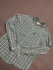 Abercrombie And Fitch NY Button Up Dress Shirt Men  s Large Green Long Sleeve