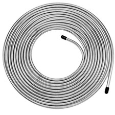 Zinc Coated Steel 1/4 Brake Line Tubing Kit 25 Ft Flexible Steel Brake Line Set