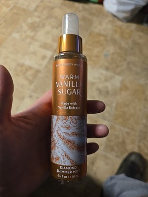 Bath & Body Works WARM VANILLA SUGAR Diamond Shimmer Fragrance Mist NEW 4.9fl oz