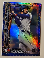 2025 Topps Holiday H14 Anthony Santander Blue Lights Toronto Blue Jays  030