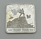 Trump Train 1 Oz .999 Fine Silver Square 2024 Silver Bar Coin MAGA 45 / 47