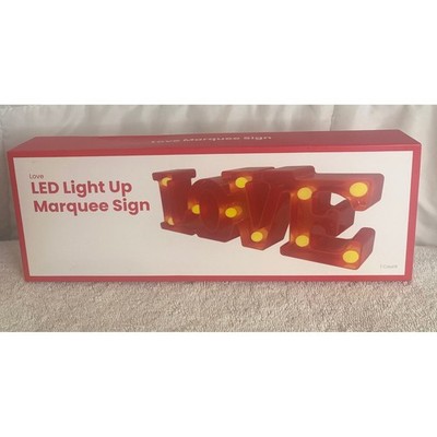 Titan Innovation Love LED Light Up Marquee Sign Red 10 Warm White Bulbs NEW