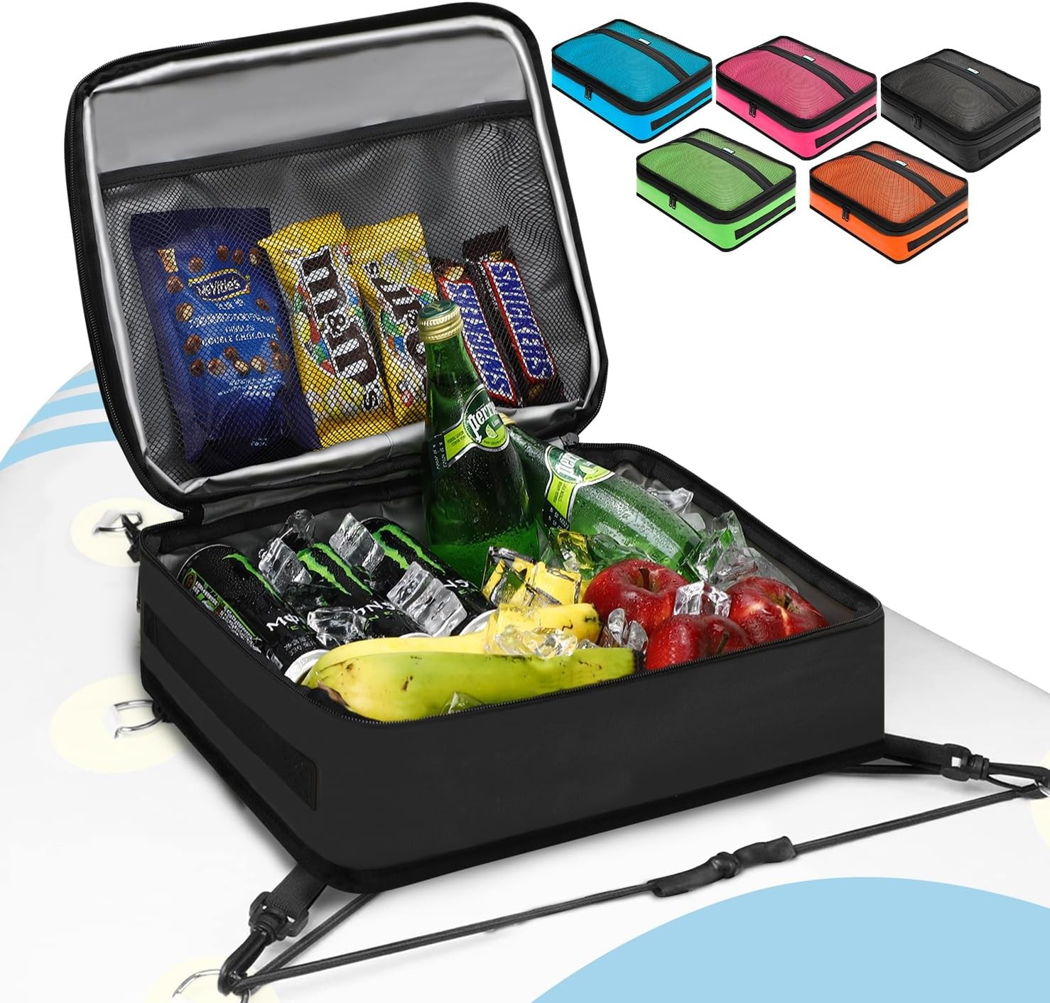 Bolsa refrigeradora para tabla de paddle board, bolsa impermeable para cubierta de surf grande, negra