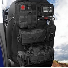 6 Pack Tactical Molle Automotive Seat Back Organizer Tactical Vehicle Panel O...
