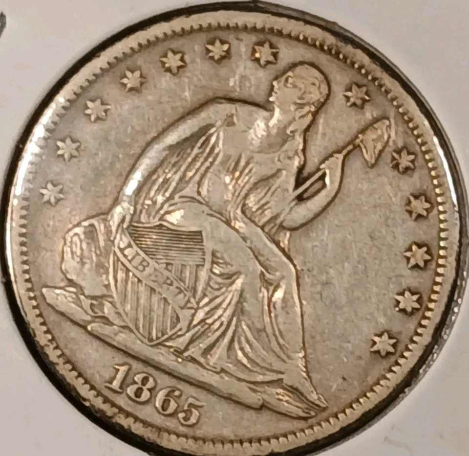 1865-S Seated Liberty Half Dollar VF+ *Civil War Date*  - Image 2 of 4