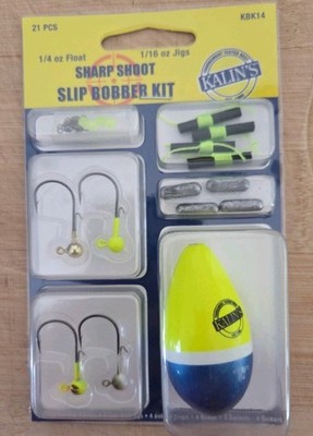 Kalins Sharp Shoot Slip Bobber Kit 1/4oz Float, 1/16oz Jigs FREE SHIPPING 