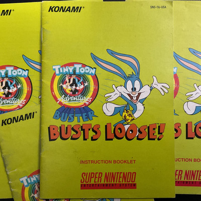 Tiny Toon Adventures Buster Busts Loose! SNES Super Nintendo Manual Only