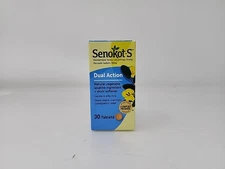 Senokot Dual Action Laxative & Stool Softener 30 Tablets Exp 10/27