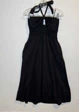 Old Navy Womens Tie Around Neck Halter Strapless Dress Black Size M