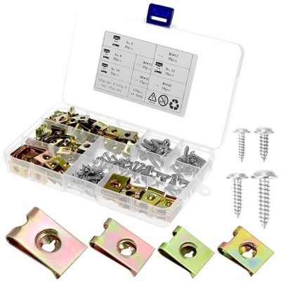 Schraube Mutter Clip Set Auto Motorrad Karosserie M6 M8 M10 M12 Zink