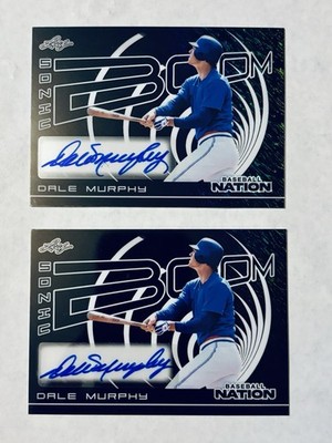 (2) 2025 Leaf Baseball Nation Dale Murphy Sonic Boom Autos S-DM1 5/10 & 8/10 HTF